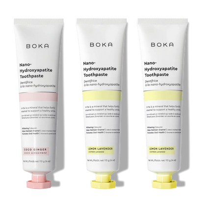 N-Ha Toothpaste 3-Pack in Coco Ginger and Lemon Lavender for advanced oral care.