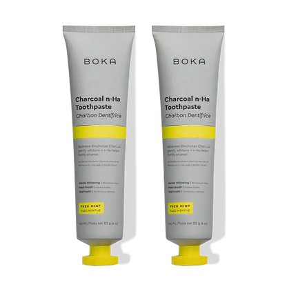 Two tubes of n-Ha Toothpaste 2-Pack with nano-hydroxyapatite to fortify enamel.