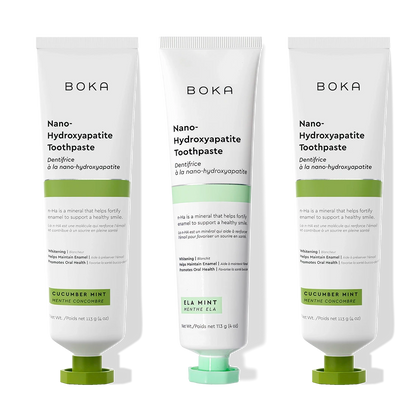 N-Ha Toothpaste 3-Pack features unique flavors and nano-hydroxyapatite for advanced oral care.