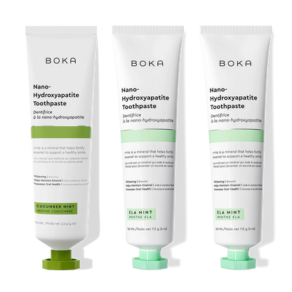 Three n-Ha Toothpaste 3-Pack tubes in fresh flavors on a white background.