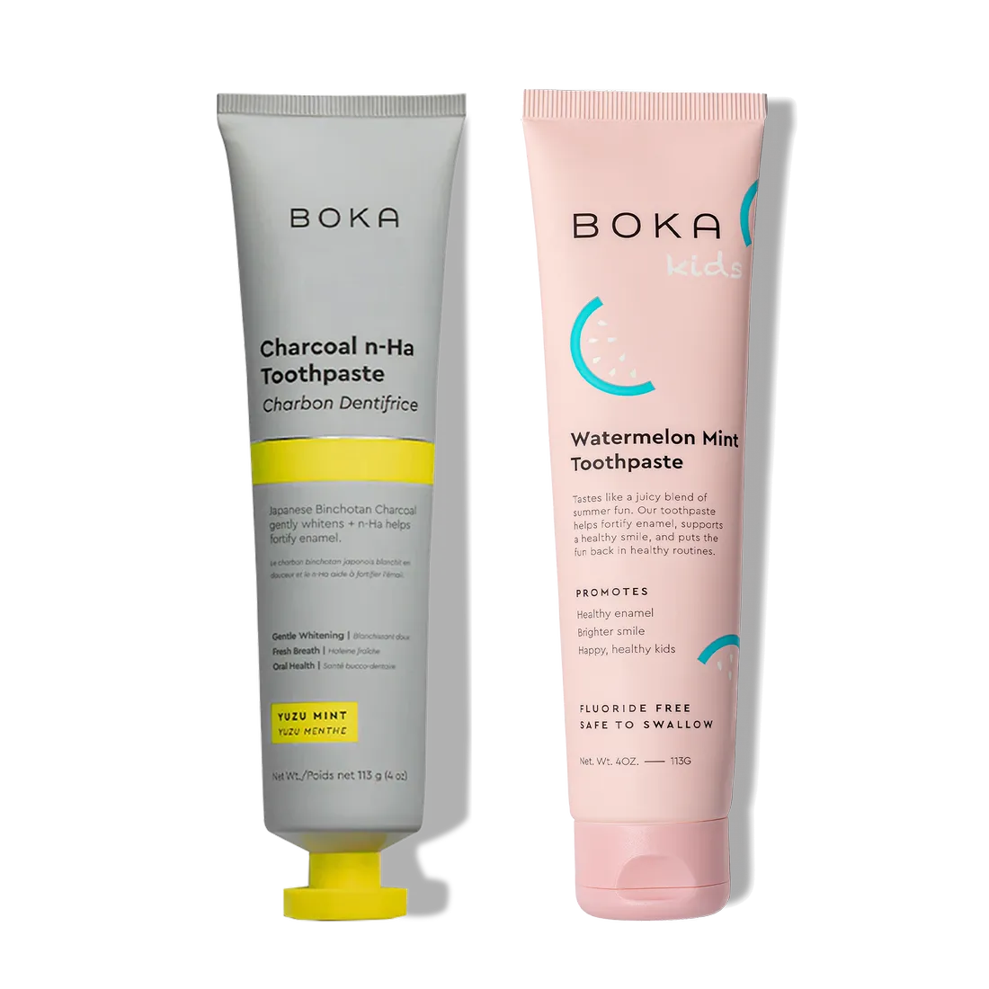 Boka n-Ha Toothpaste 2-Pack helps remineralize teeth for adults and kids.