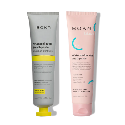 Boka n-Ha Toothpaste 2-Pack helps remineralize teeth for adults and kids.
