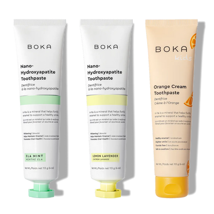 N-Ha Toothpaste 3-Pack, with nano-hydroxyapatite for advanced oral care.