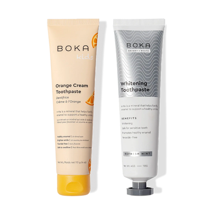 N-Ha Toothpaste 2-Pack: both tubes use nano-hydroxyapatite to remineralize and strengthen enamel.