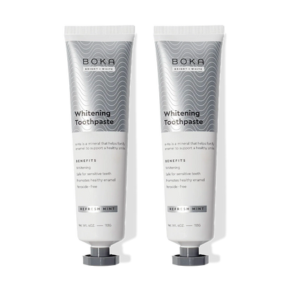 Two tubes of n-Ha Toothpaste 2-Pack, Refresh Mint, with nano-hydroxyapatite for enamel strength.
