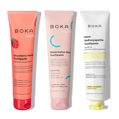 N-Ha Toothpaste Family 3 Pack features kid-friendly flavors to encourage healthy brushing habits.