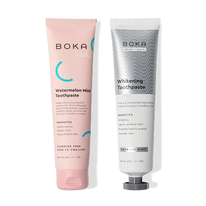 N-Ha Toothpaste 2-Pack for kids and adults to fortify enamel and remineralize teeth.